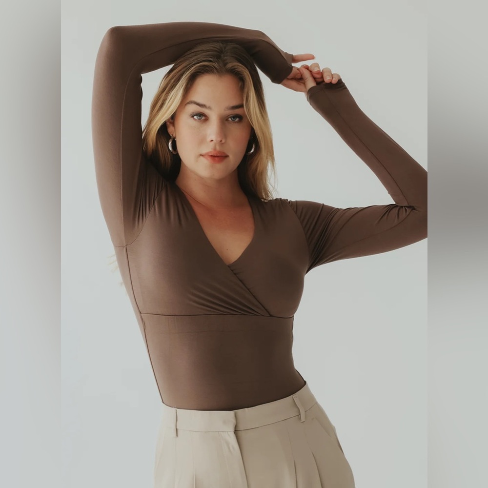 Klassy Network Wrap Longsleeve Brami (full length) Brown XXL